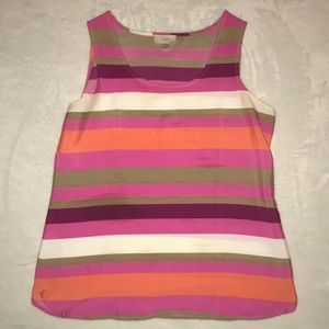 Pink stripped work blouse from Loft